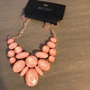 Pink stone statement necklace